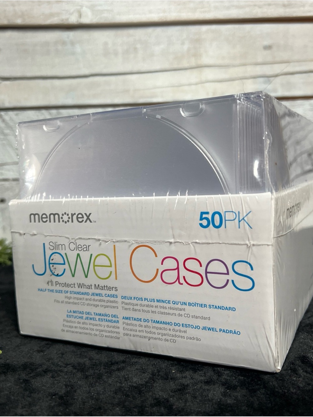 New Sealed Memorex Slim Clear Jewel Cases 50PK